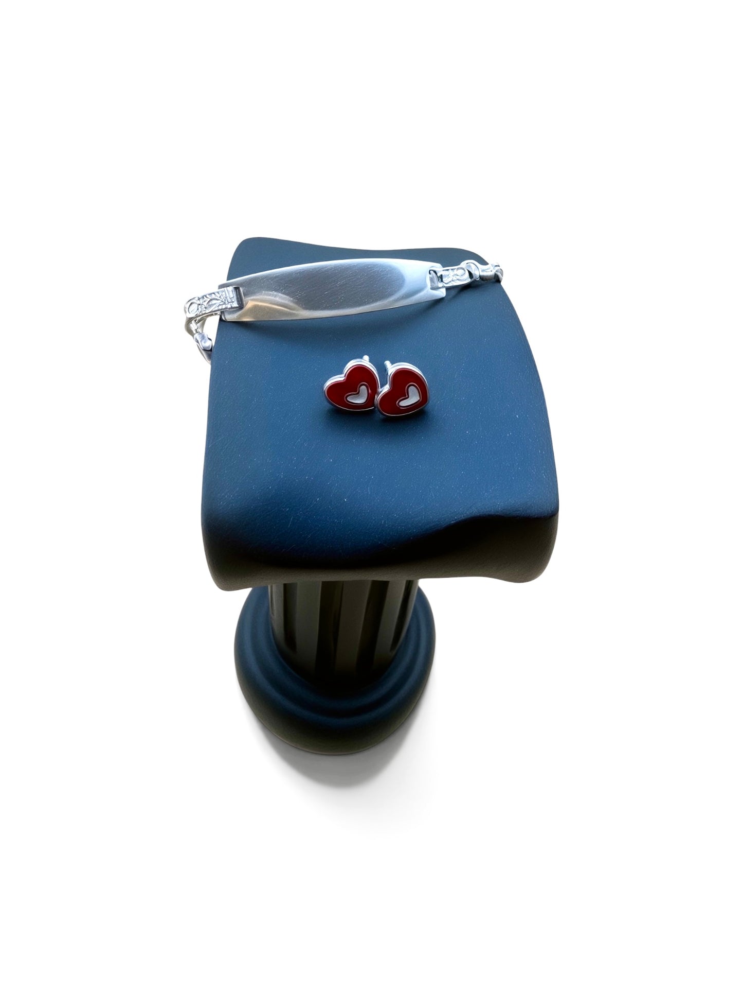 Children’s Sweetheart ID Bracelet & Stud Set