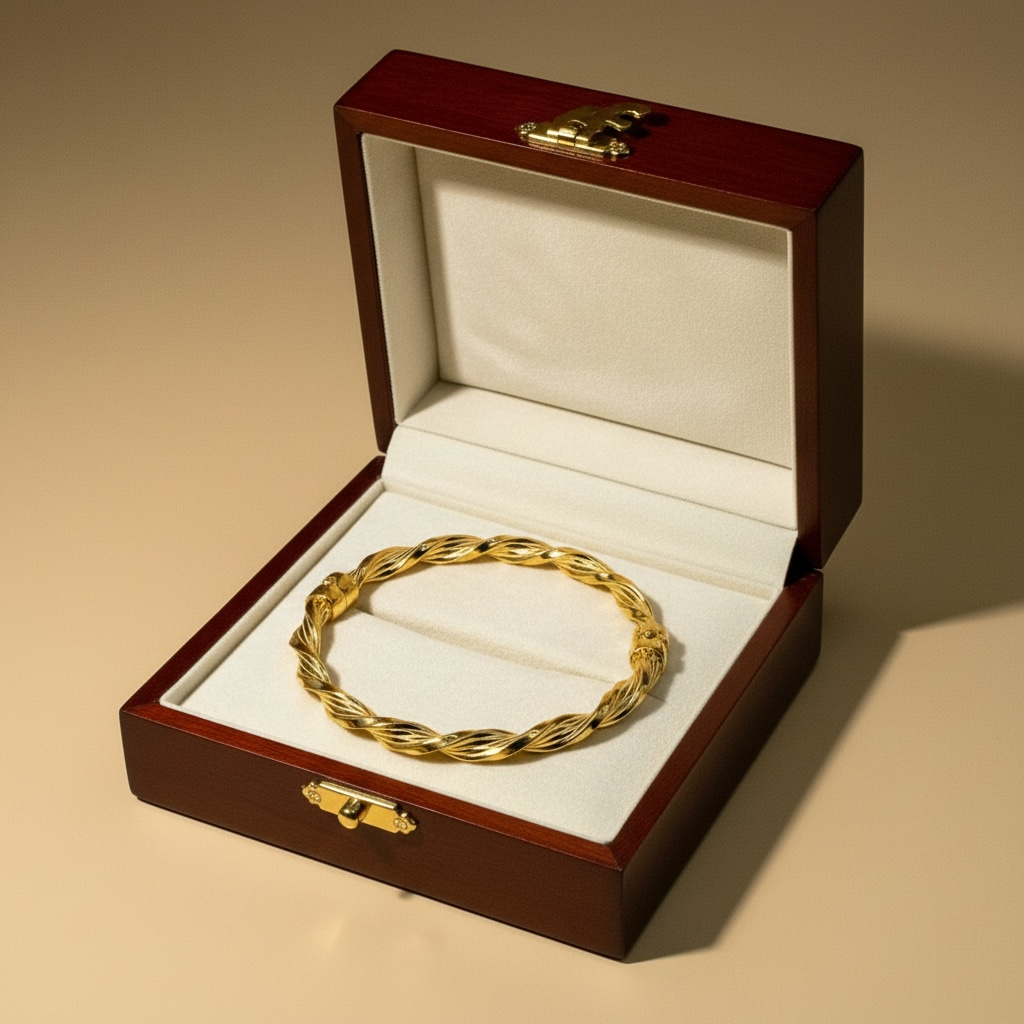 Children’s Mini Twist Gold Bangle
