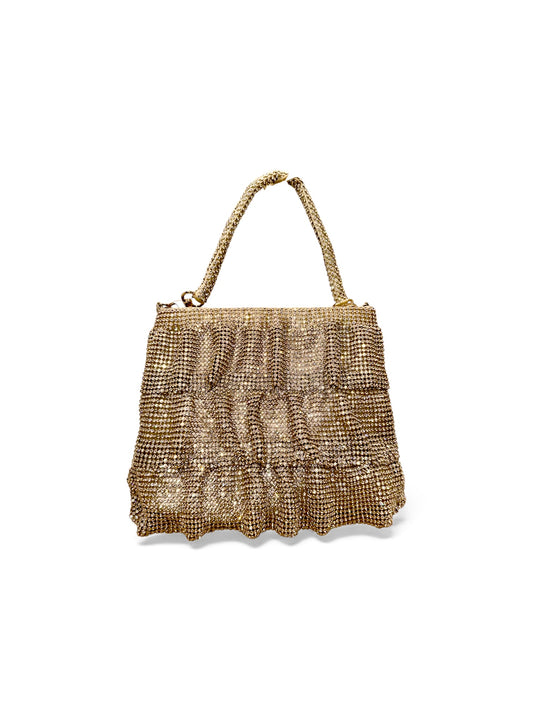 Radiant Mesh Evening Bag - Gold