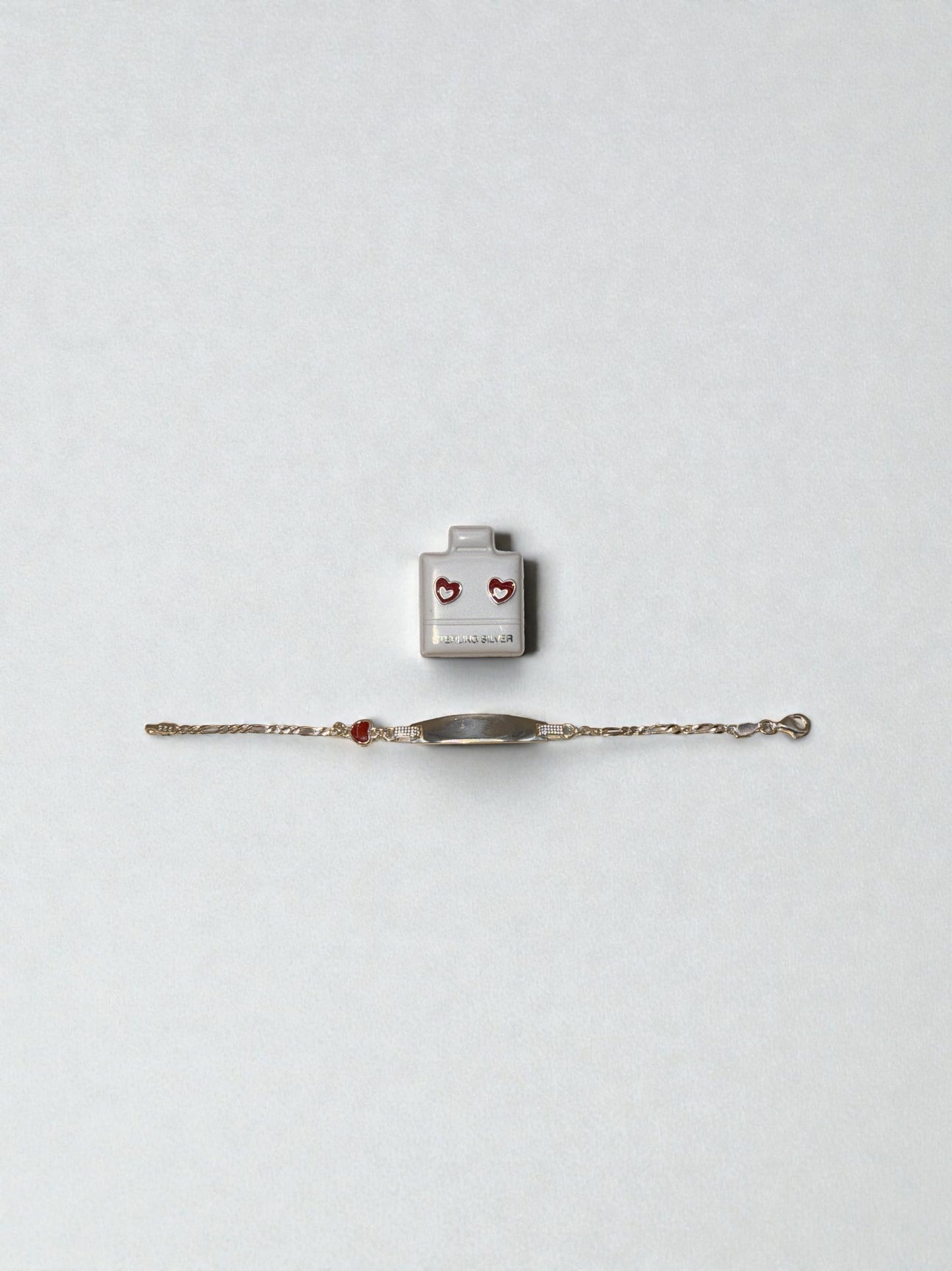 Children’s Sweetheart ID Bracelet & Stud Set