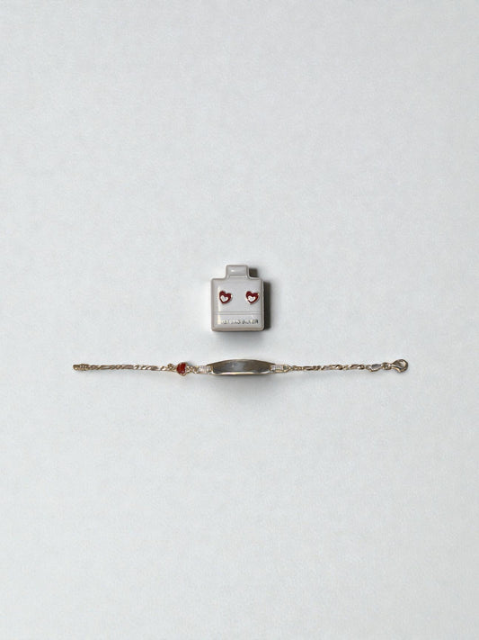 Children’s Sweetheart ID Bracelet & Stud Set