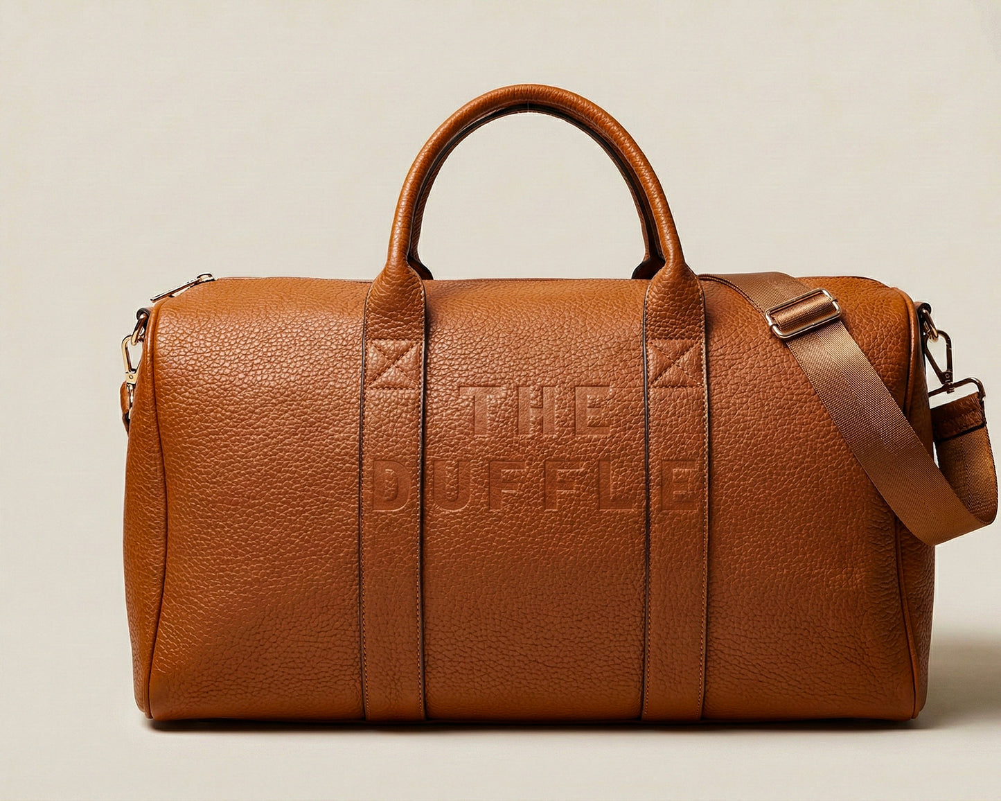 Luxe Duffle Tote - Camel