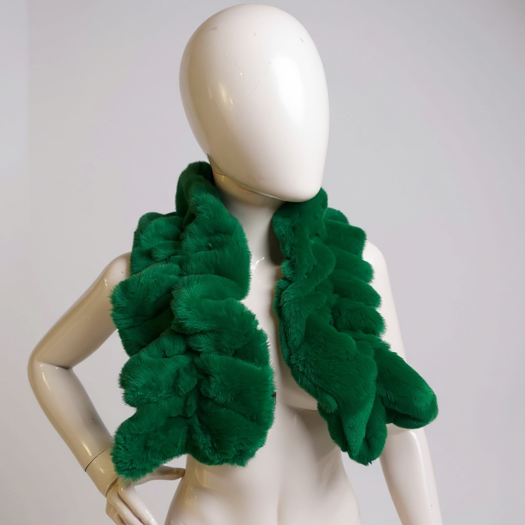Luxe Faux Fur Scarf - Emerald Green