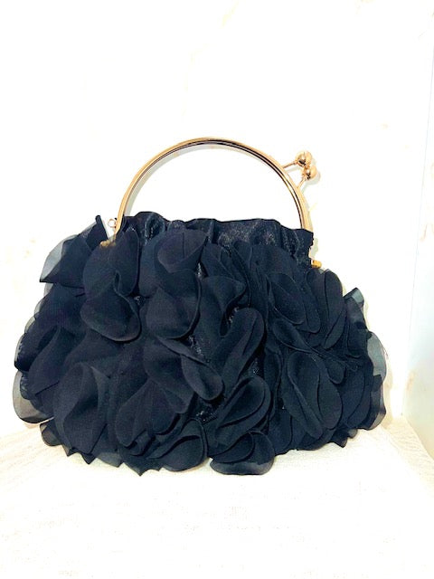 Black Flower Handbag