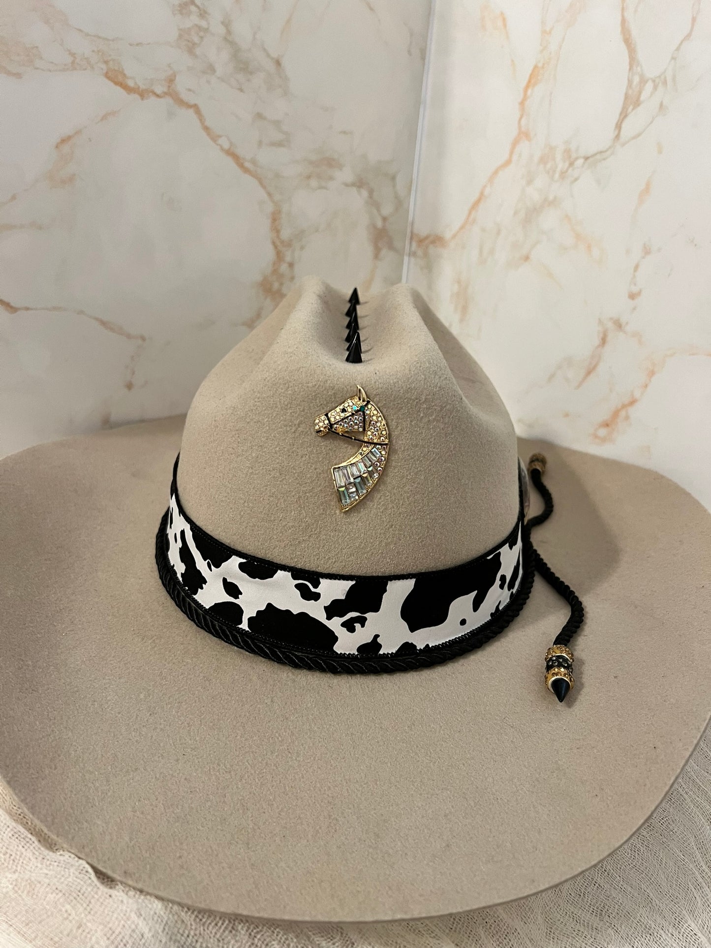 Beige Trendy Cowboy Hat