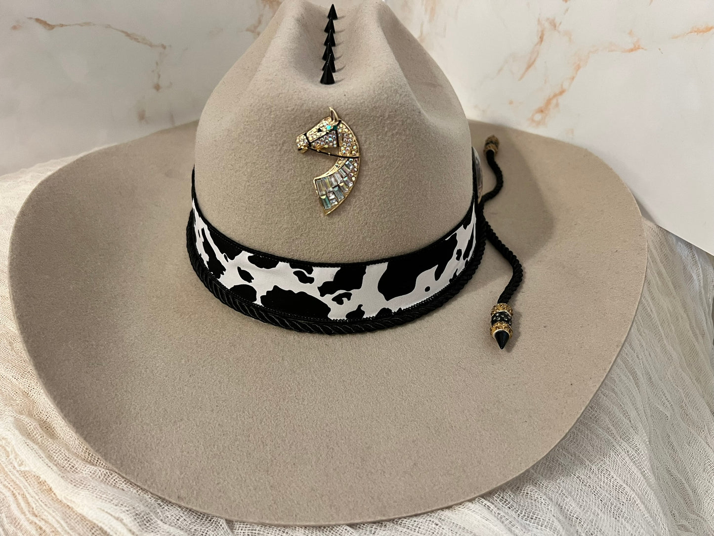 Beige Trendy Cowboy Hat